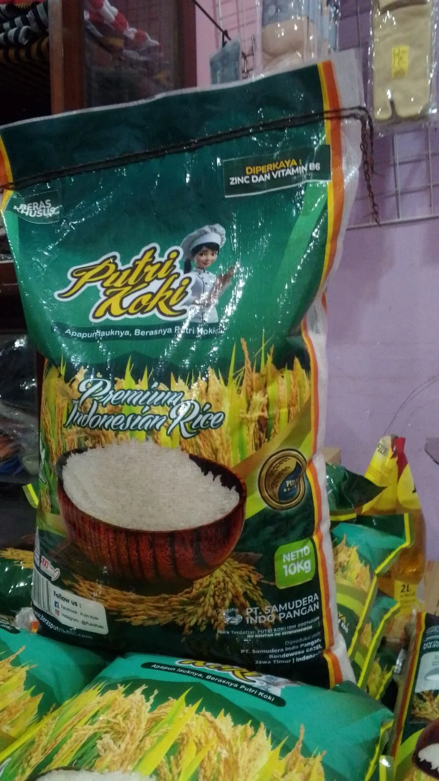 Beras putri Koki Hijau kemasan 10 Kg