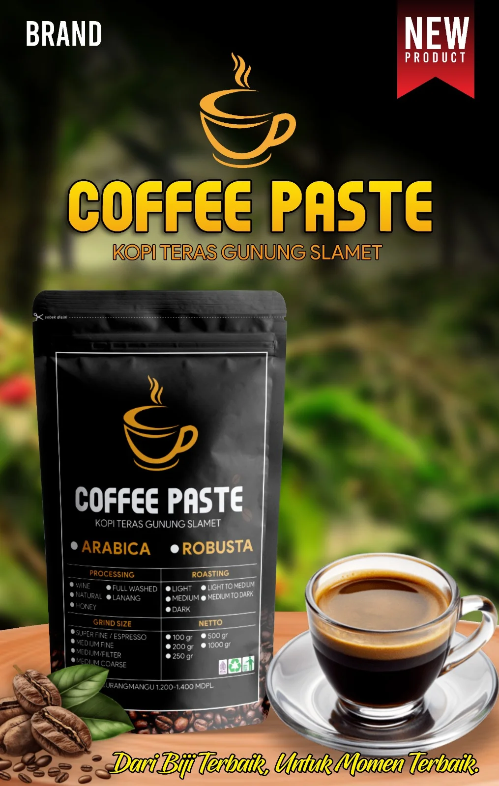 Bubuk kopi COFFEE PASTE Wine 100 gr